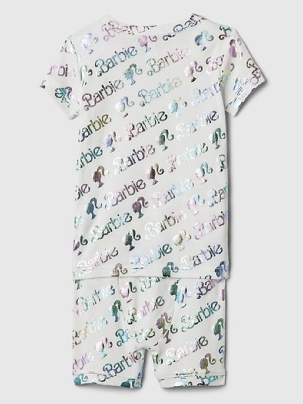 GAP Pajamas PJ’s Barbie NEW Baby Girl Short Sleeve Toddler Set NWT 3T Metallic